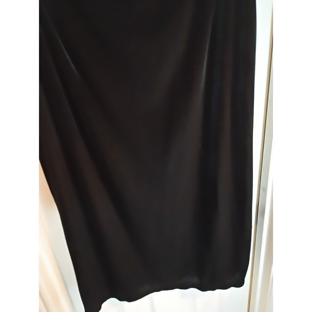 Fashion Bug Black Velvet Maxi Skirt Side Slit Sz 24W Holiday Festival - Picture 7 of 10